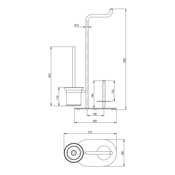 Многофункциональная стойка DEANTE Silia ADI_R732 золото брашированное