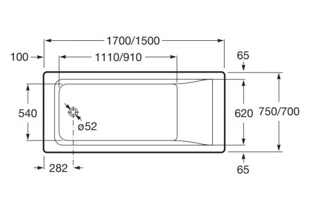 Монтажный комплект для ванн ROCA Easy 170x70