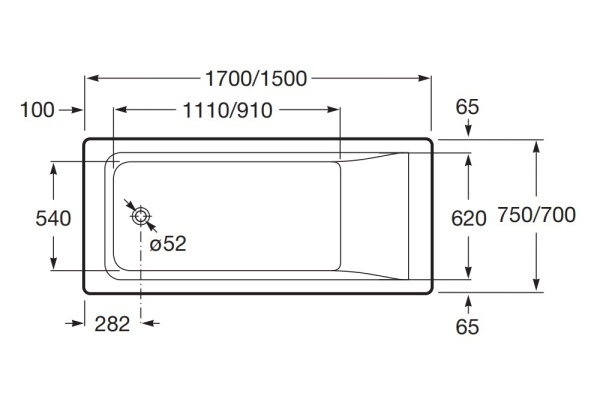 Монтажный комплект для ванн ROCA Easy 170x70