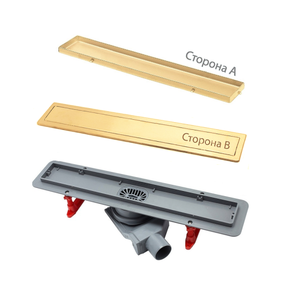 Дренажный канал PESTAN Premium Line 45 gold с решеткой