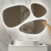 Зеркало JORNO Stone с подсветкой комплект 3 штуки 80