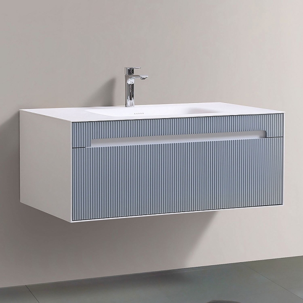 Тумба с раковиной BLACK&WHITE Universe 100 цемент матовый