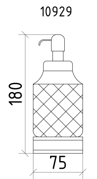 Дозатор жидкого мыла BOHEME Royale Cristal 10929-BR-B Bronze/Black