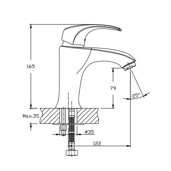 Смеситель для раковины ORANGE Astin M21-021cr