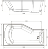 Панель фронтальная для ванн MARKA ONE Convey 150х44 R