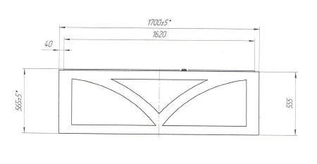 Панель фронтальная для ванн MARKA ONE Tiber/Classic 170x57