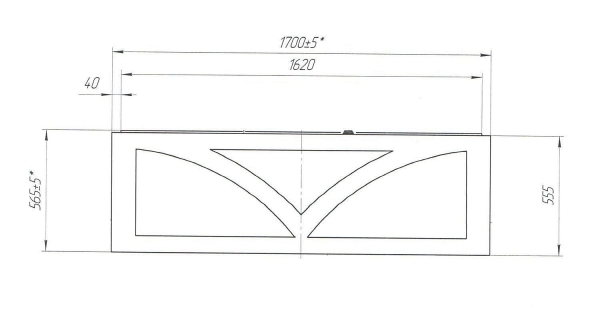 Панель фронтальная для ванн MARKA ONE Tiber/Classic 170x57