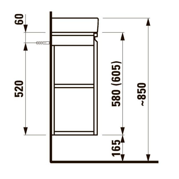 Тумба под раковину LAUFEN Pro A 48 L матовая