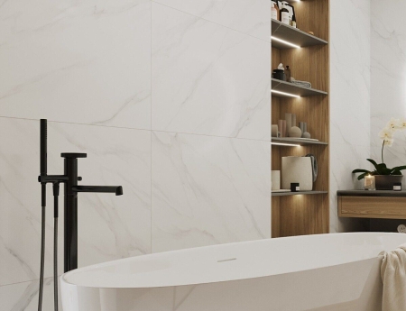 Swizer White Polished Staro керамогранит белый полированный 60х120 см