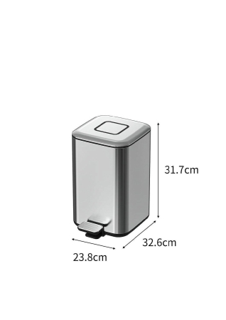 Ведро для мусора BOHEME Q 10948-C Steel