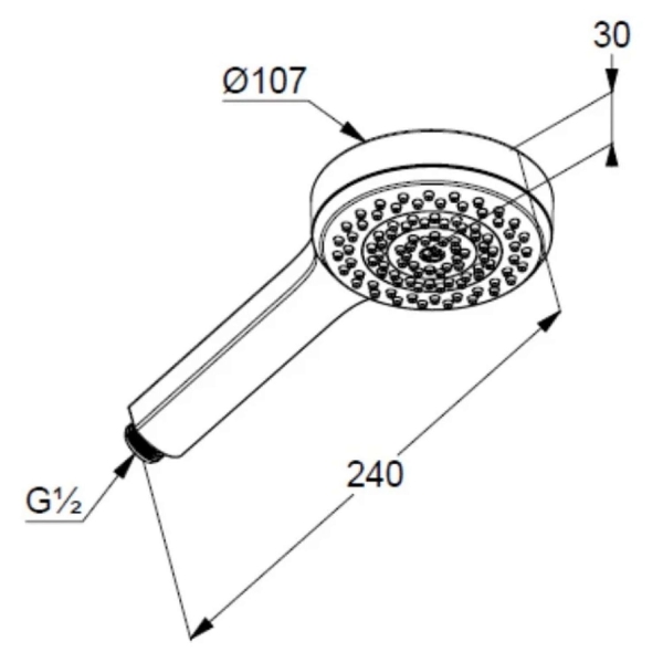 Ручной душ KLUDI Dive S 1S 6881039-00 черный матовый