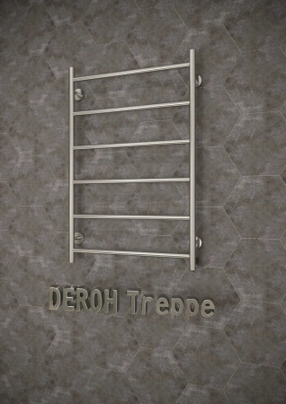 Полотенцесушитель эл. DEROH Treppe 7П 60/100 правое скрыт. подключ., 120 Вт хром