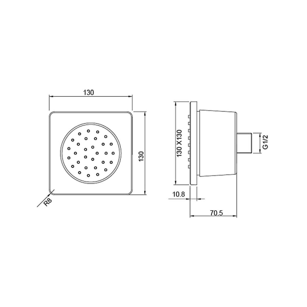 Боковой душ АКВАТЕК AQ2099CR
