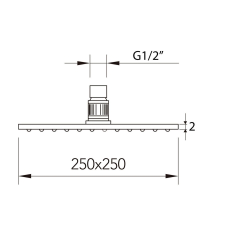 Верхний душ CLEVER Slim Inox Air 99692