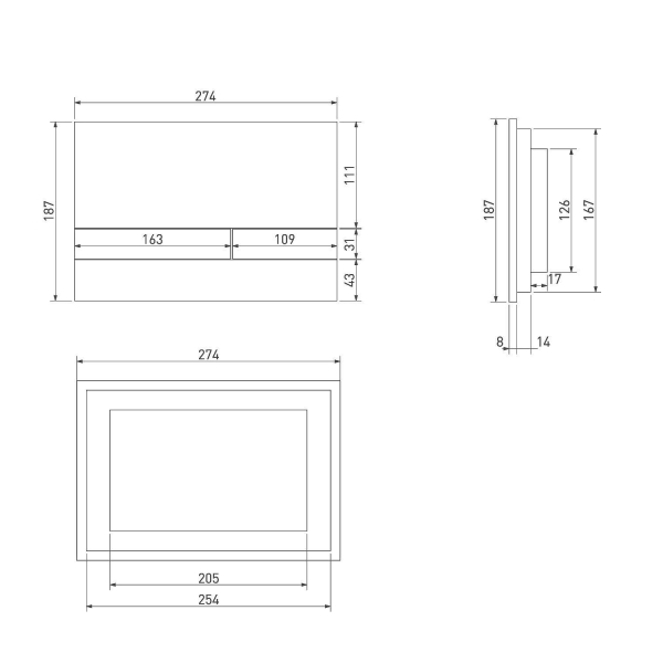 Кнопка смыва SALINI Puro S-Stone матовый
