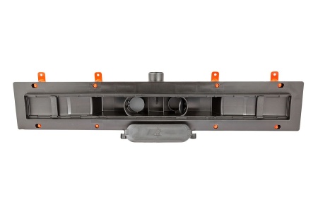 Дренажный канал MCH Harmony CH 650 HC с решеткой и бок. сливом, D40 черный