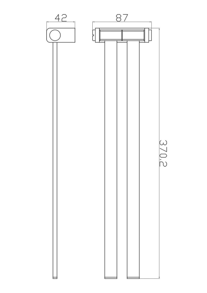 Полотенцедержатель RAV SLEZAK Nil NLA0602MG metal grey
