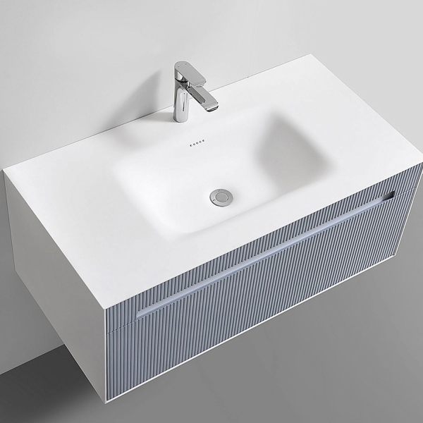 Тумба с раковиной BLACK&WHITE Universe 100 цемент матовый