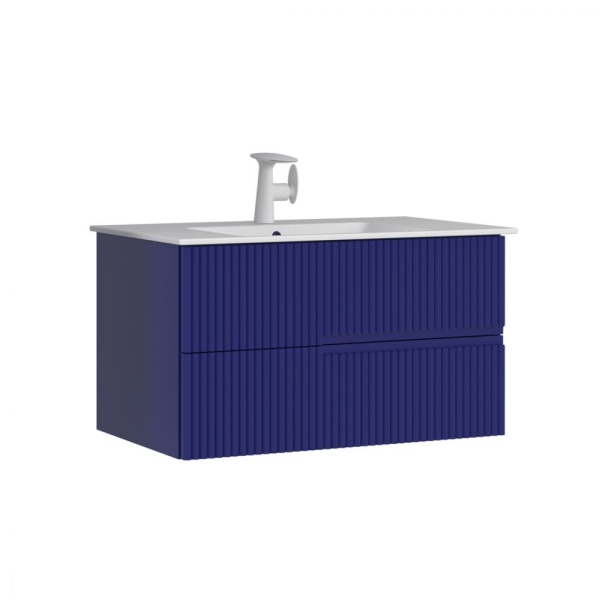 Тумба с раковиной ORKA Moonlight 90 синий матовый