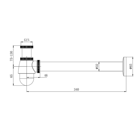 Сифон для биде АКВАТЕК AQ6018CR