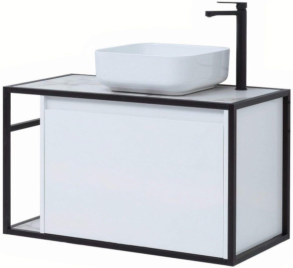Тумба под раковину AQUANET Nova Lite Loft 90 R белый глянец