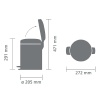 Ведро для мусора BRABANTIA NewIcon 112683 5 л, платиновый