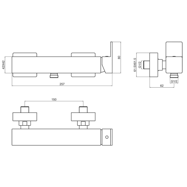 Смеситель для душа AQUAME Savona AQM6813GG золото