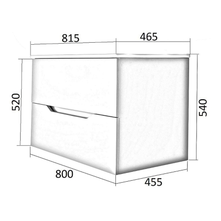 Тумба подвесная ORANGE Line 80 черный матовый