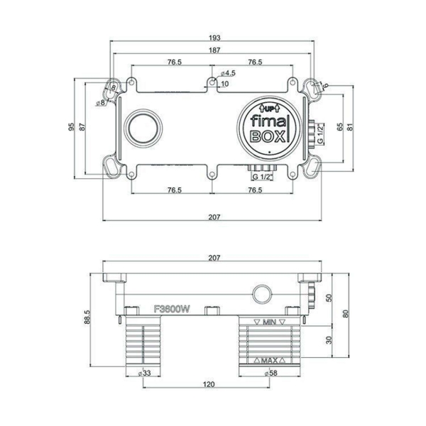 Встраиваемая часть смесителя для раковины FIMA CARLO FRATTINI F3600W