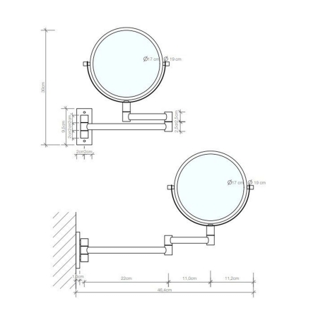 Зеркало косметическое DECOR WALTHER SPT33 110900
