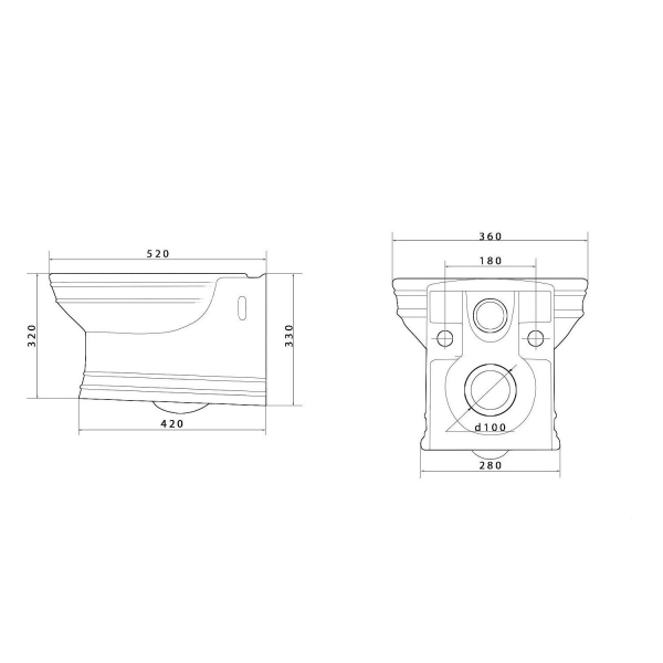 Унитаз подвесной CAPRIGO Armonia 5803