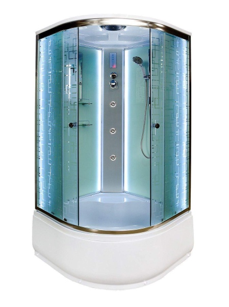 Душевая кабина AVACAN ЕМ4590 LED G 90x90x220