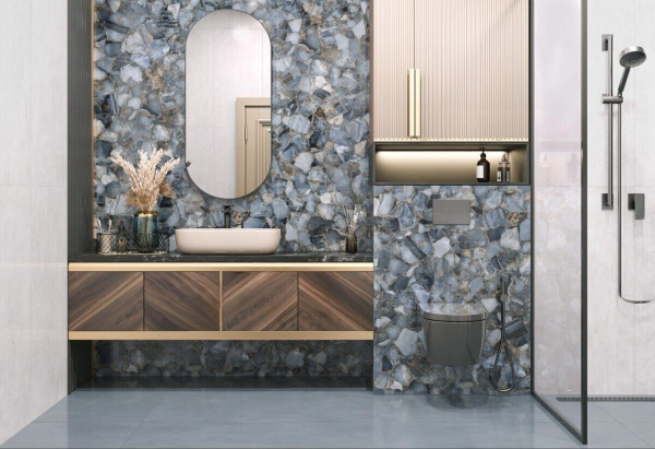 Sapphire Agate LCM керамогранит голубой суперполированный 120х60см