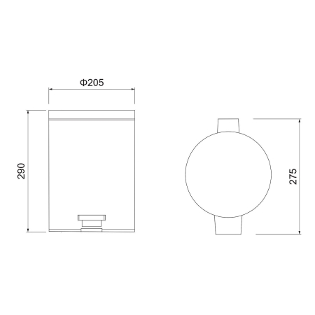 Ведро для мусора АКВАТЕК AQ4991CR