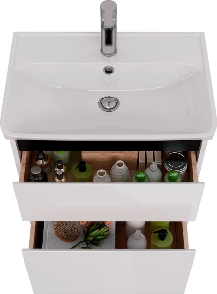 Комплект мебели LEMARK Combi 60 белый/черный матовый