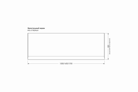 Панель фронтальная для ванн МЕТАКАМ Strict Black 160