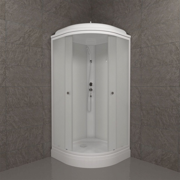 Душевая кабина TRITON Вельвет А 90x90x217 профиль белый матовый, стекло матовое