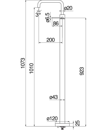 Смеситель для раковины NOBILI Velis VE125188/3CR Chrome