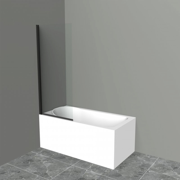 Шторка для ванны BELBAGNO Uno UNO-V-1-90/150-C-NERO 90x150 профиль черный матовый