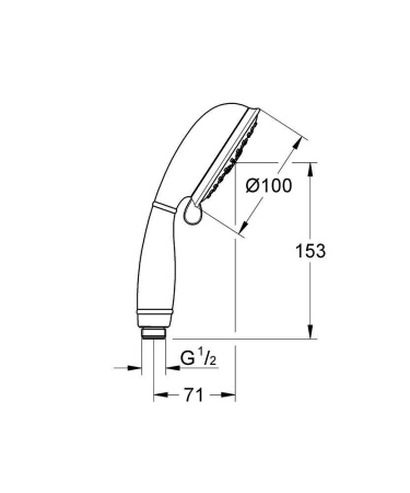 Ручной душ GROHE New Tempesta Rustic 26085001