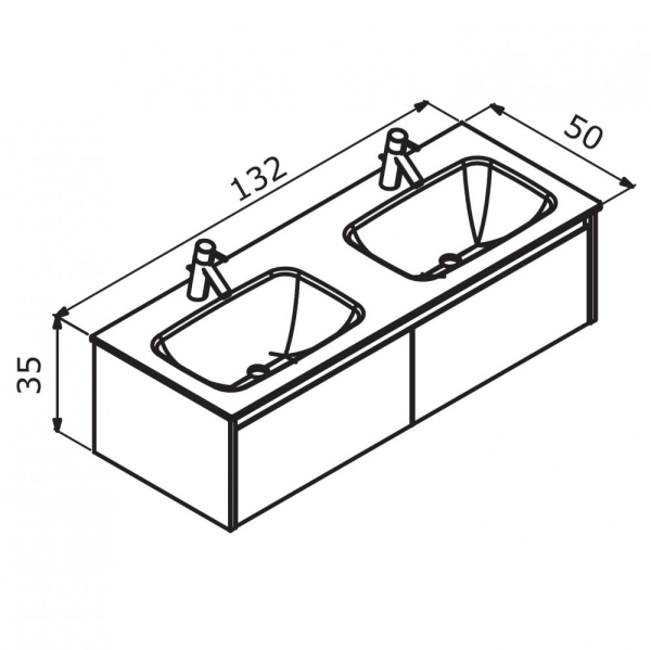 Тумба с раковиной ORKA Lisbon 130 кашемировый матовый