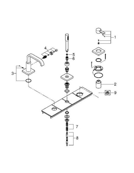 Смеситель на борт ванны GROHE Allure 19316000