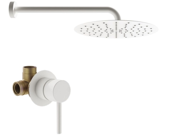 Душевой комплект PLUMBERIA Ixo KITXO01BO белый матовый