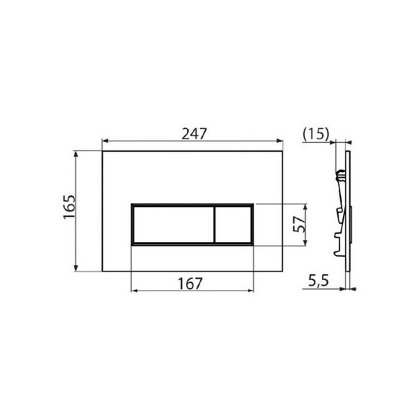 Кнопка смыва KERAMA MARAZZI M578KM черная матовая