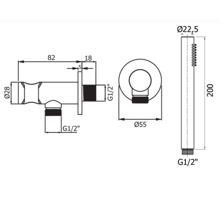 Набор для душа PLUMBERIA Shower HST3018CS хром брашированный
