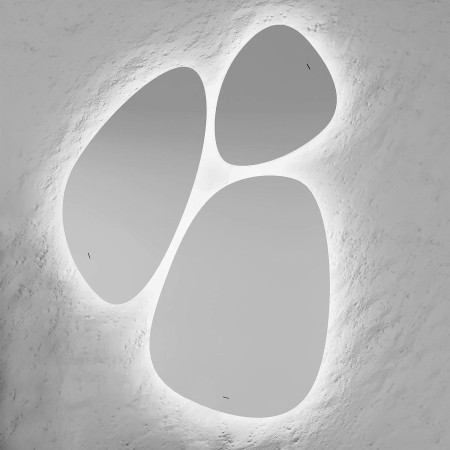 Зеркало JORNO Stone с подсветкой комплект 3 штуки 80