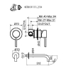 Встраиваемый смеситель PLUMBERIA Ixo KITXO1135CS210 хром брашированный