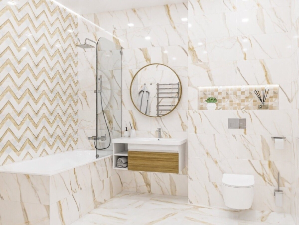 Apulia Oro Mosaic мозаика бежевая матовая/глянцевая 30х30см Azori