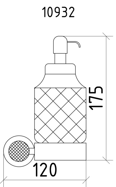 Дозатор жидкого мыла BOHEME Royale Cristal 10932-CR