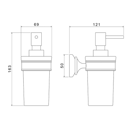 Дозатор жидкого мыла АКВАТЕК Классик AQ4505CR